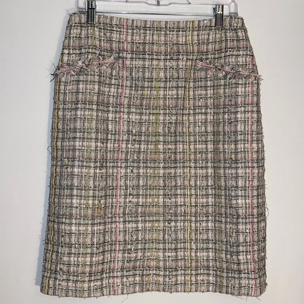 Chanel multicolor fringe tweed skirt the 2005 Spring collection 42